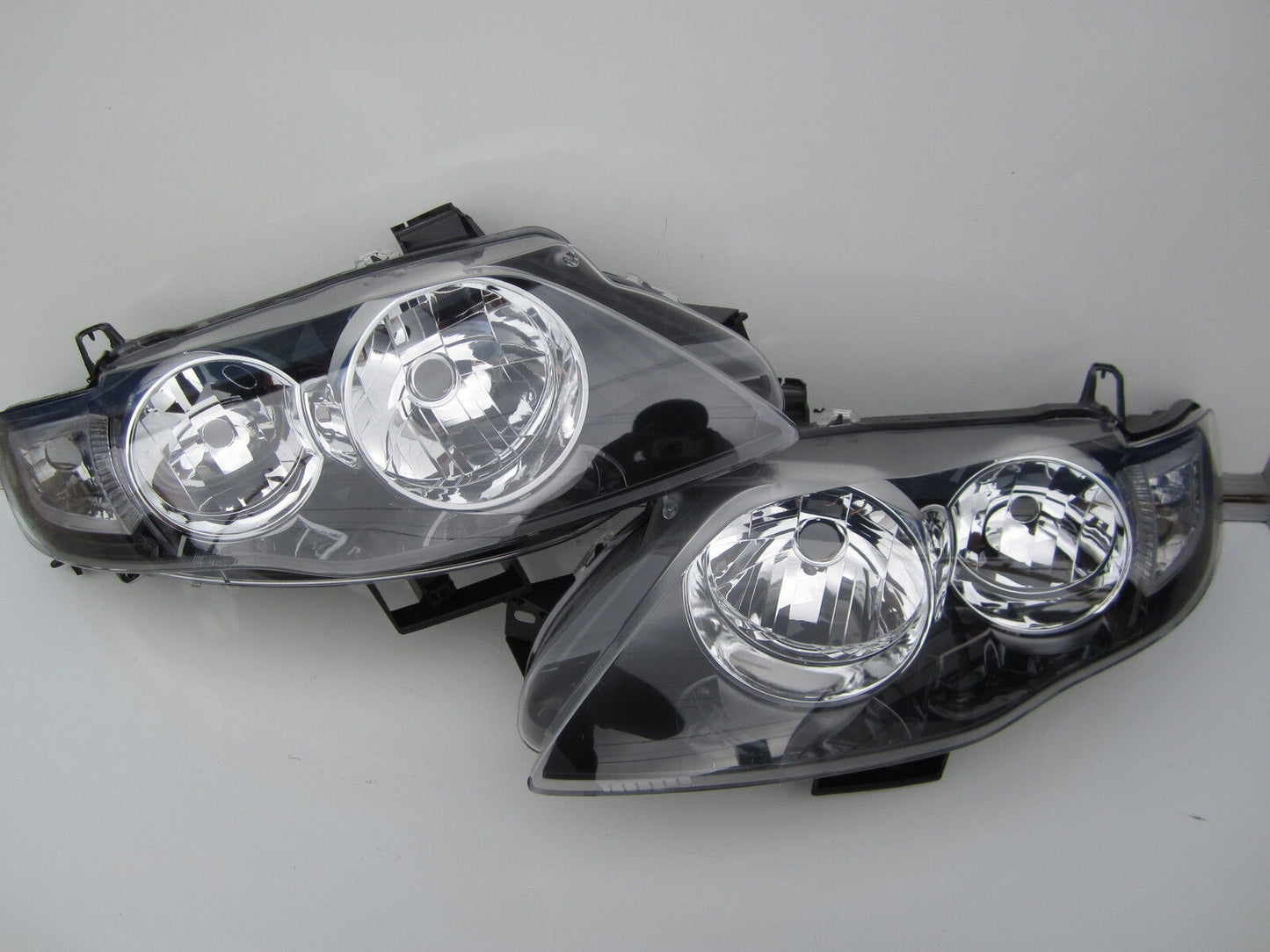 FITS FORD FALCON FG XT MK G6 G6E F6 SERIES 1 HEADLIGHTS BLACK BRAND NEW PAIR
