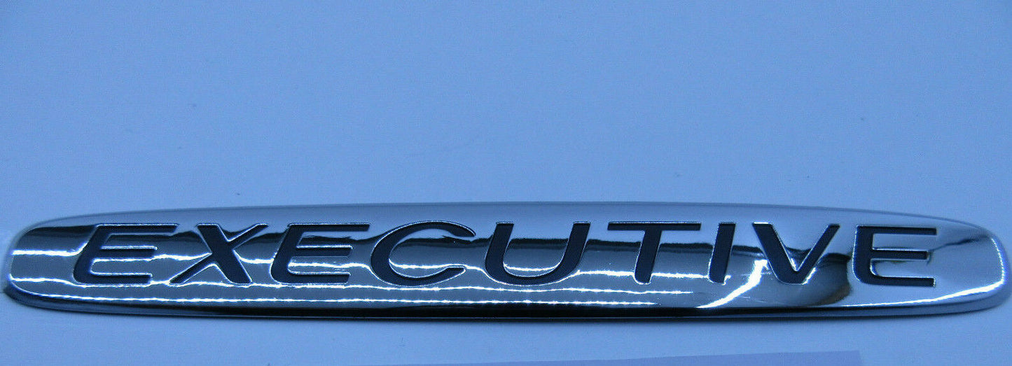 EXECUTIVE EMBLEM BADGE FOR VT VX BOOT LID BADGE GENUINE NEW CHROME EXECUTIVE