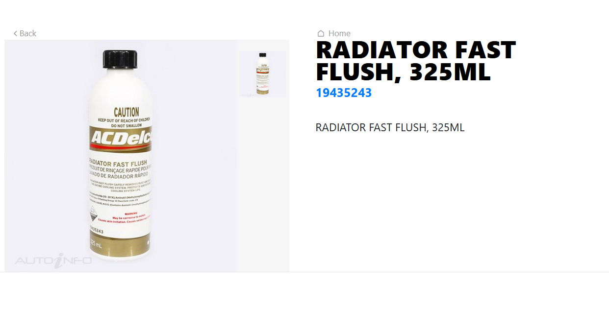 GENUINE Radiator Flush Cleaner FOR HOLDEN COMMODORE V6 V8 ALL MODELS