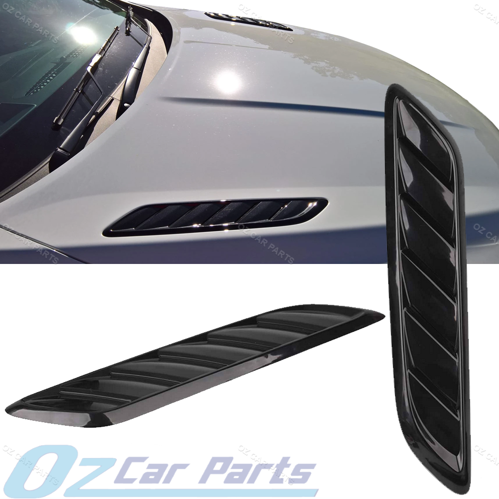 Universal Plastic Bonnet Vent Scoop Fit Pair for any Car with Flat Bonnet