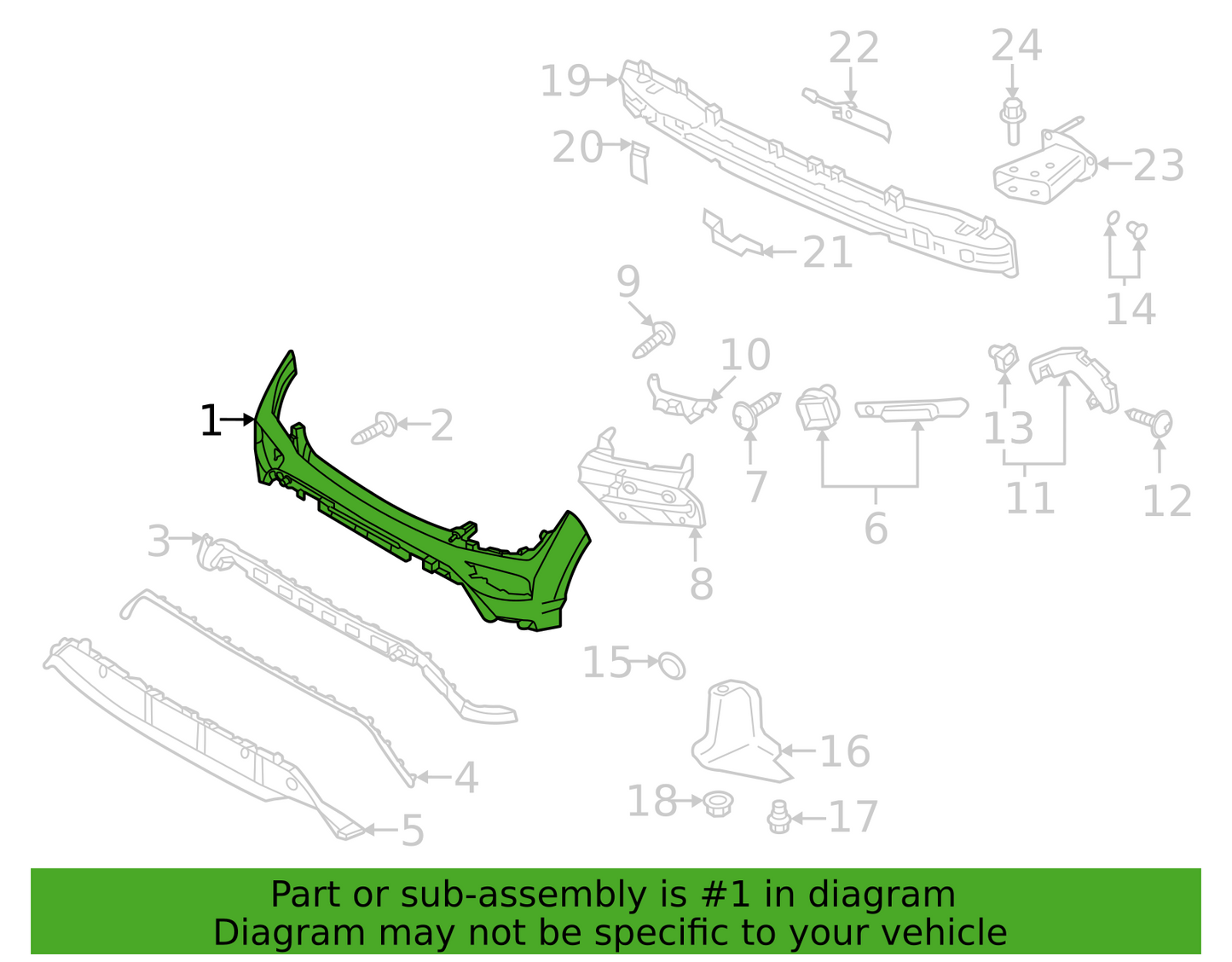 Genuine REAR BAR BUMPER FOR Hyundai Kona OS 7/2021-04/2023 SUV