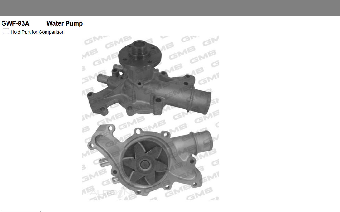 GENUINE GMB WATER PUMP+GASKET+SILICONE FOR Ford Falcon 5.0L EB Efi V8 (Inc XR8)