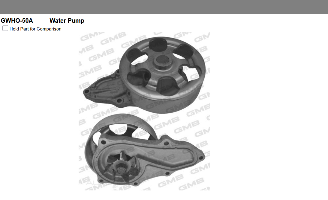 GENUINE GMB WATER PUMP+GASKET+SILICONE FOR Honda Odyssey 2.4L RB (RB1)