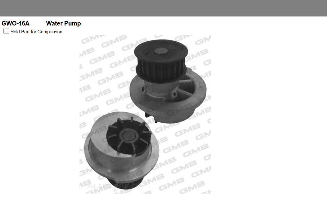 GENUINE GMB WATER PUMP+GASKET+SILICONE FOR Holden Barina 1.4L XC Sfi