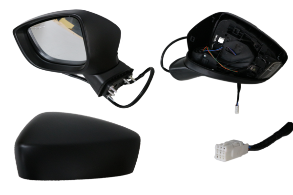 NEW LEFT SIDE DOOR MIRROR FOR MAZDA 2 DJ/DL 09/2014-01/2017 WITH FLASHER 5-PIN
