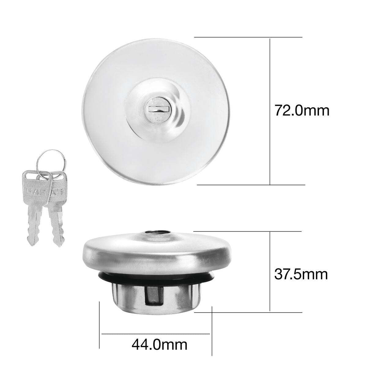 NEW FUEL CAP WITH KEY FOR Early MODEL CARS Locking Fuel Cap