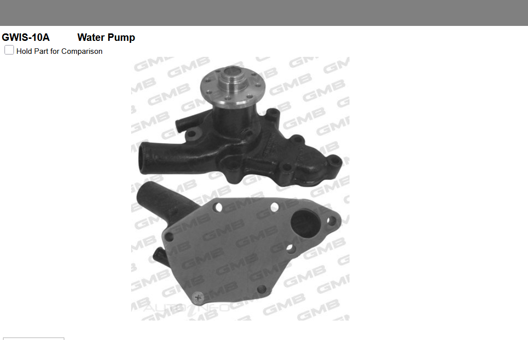 GENUINE GMB WATER PUMP & GASKET & SILICONE FOR Jeep CJ5 / CJ8 2.4L 1981-1983