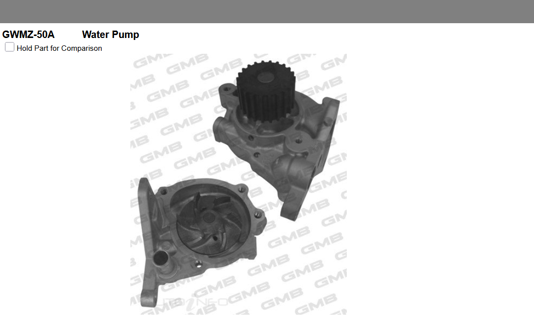GENUINE GMB WATER PUMP+GASKET+SILICONE FOR Mazda 626 2.0L GV Station D (GVFW)