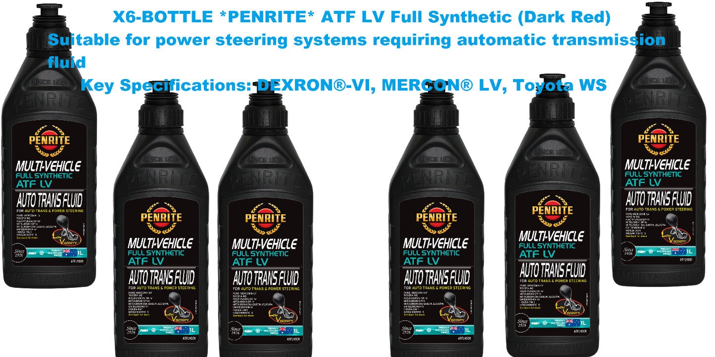 6-L-Automatic Transmission Fluid Oil PENRITE ATFLV001 Full Synthetic (Dark Red)