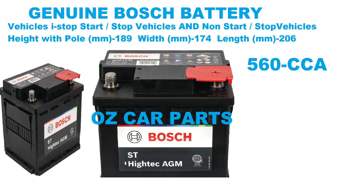 GENUINE BOSCH BATTERY FOR i-stop stop-start systems 560-CCA