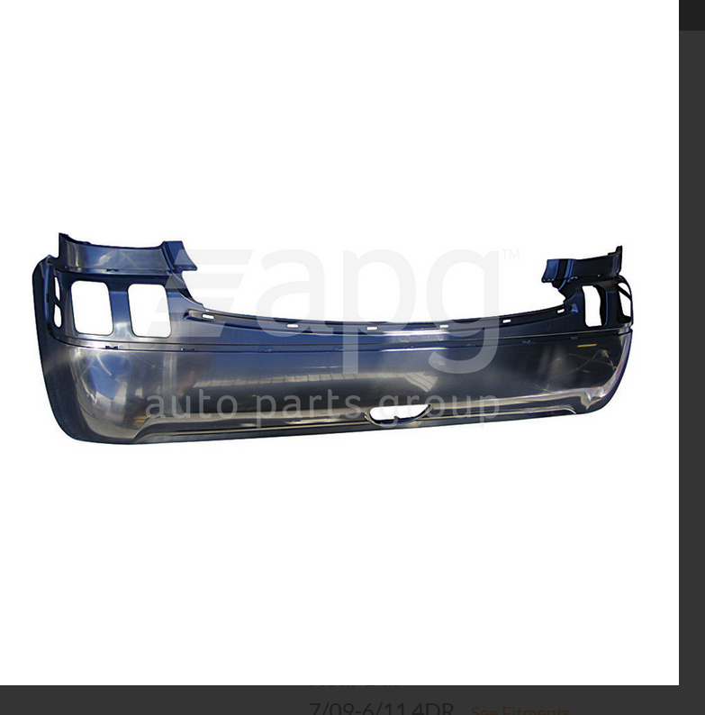 GENUINE REAR BUMPER BAR FOR KIA RIO 5/05-7/09 5DR EXCLUDE LX W/REFLECTOR ON LOWE