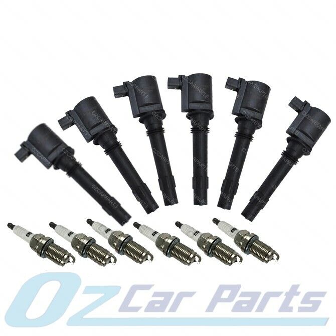 Ignition Coils with Spark Plugs Set of 6 Pairs for Ford Falcon BA BF Territory SX SY 6 Cyl Inc. Turbo