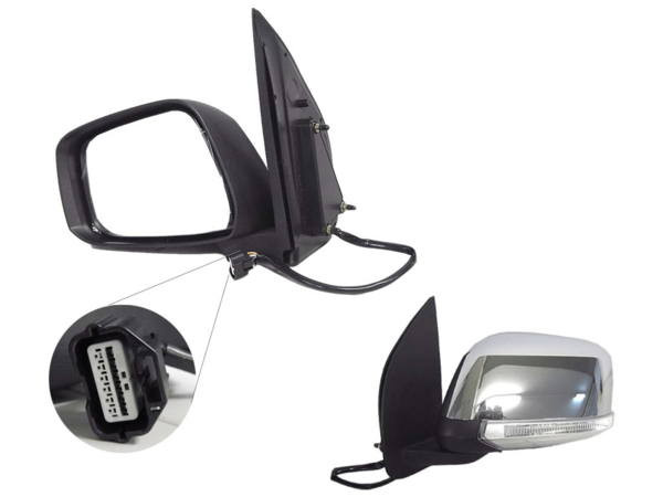 NEW LEFT SIDE DOOR MIRROR FOR NISSAN NAVARA D40 12/2005-04/2015 CHROME
