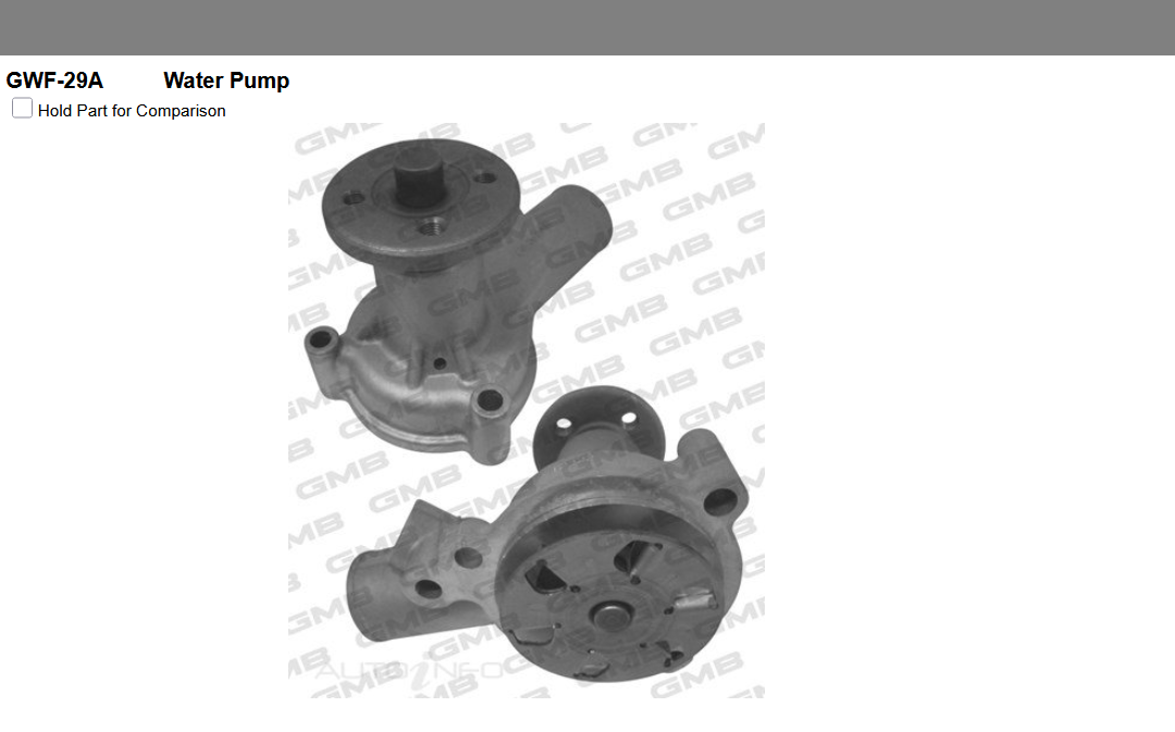 GENUINE GMB WATER PUMP+GASKET+SILICONE FOR Ford Falcon 2.8L XR Combi Flatbed