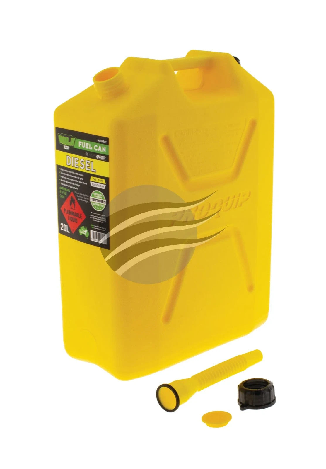 NEW HEAVY DUTY FAST FLOW PLASTIC FUEL CAN 20LT DIESEL YELLOW FUEL TANK 20L