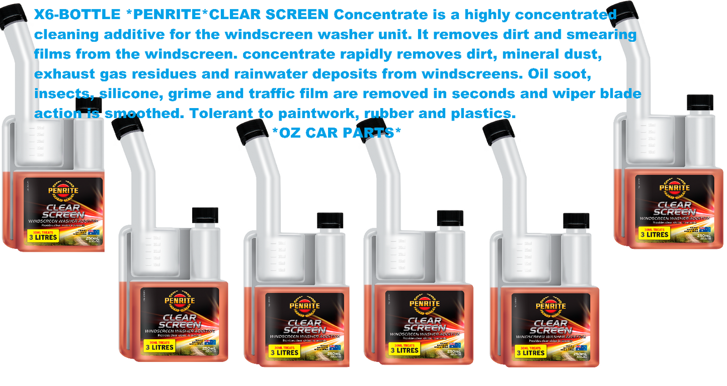 X6-BOTTLE *PENRITE* CLEAR SCREEN WINDOW System Cleaner -ADCS250-