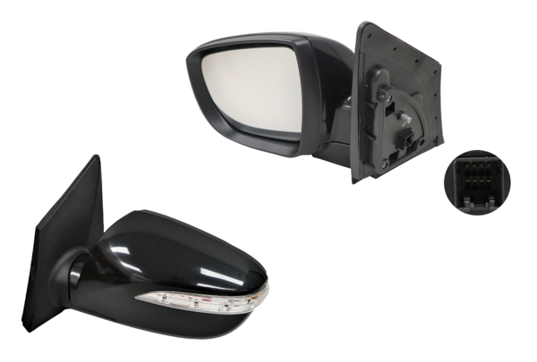 NEW LEFT SIDE DOOR MIRROR FOR HYUNDAI IX35 LM 02/10-2015 FOLDING-TYPE 8-PIN