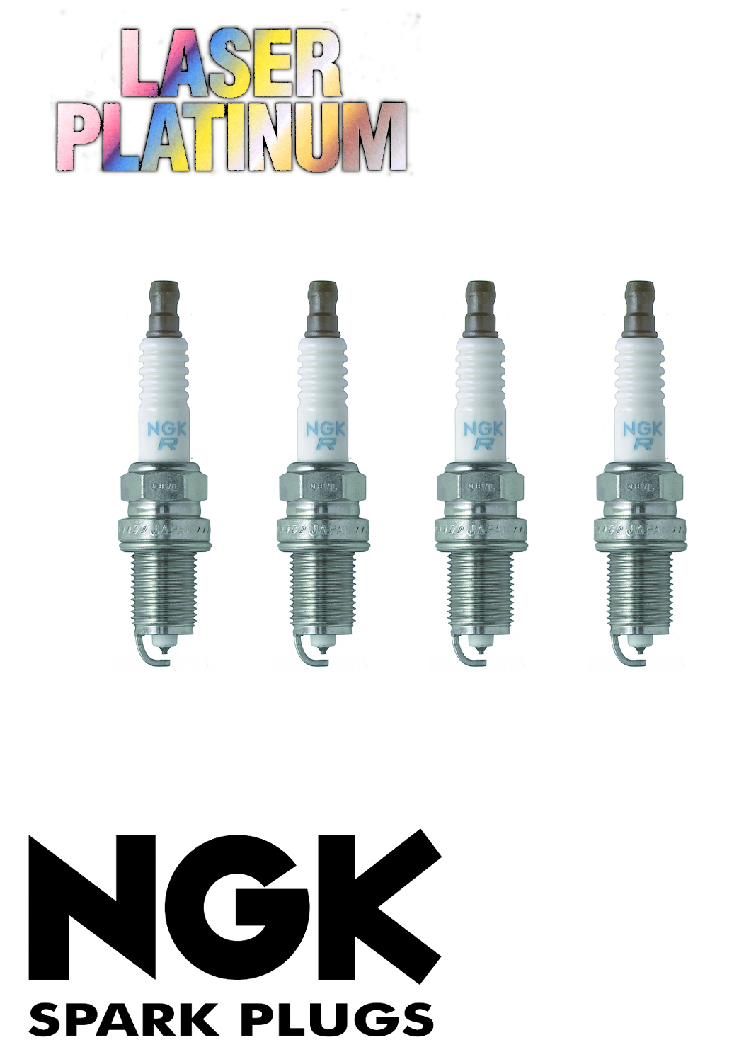 4x LASER PLATINUM GENUINE NGK SPARK PLUG FOR Toyota Tarago TCR21 2.4L (2TZ-FE)