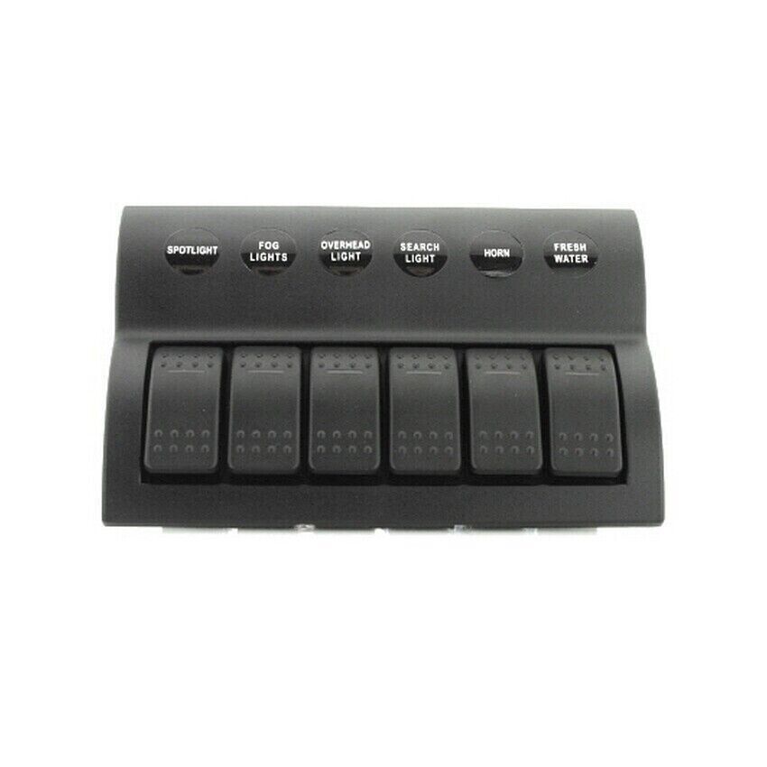 NEW Rocker Switch LED Panel 6-Way 6 X On/Off Prewired