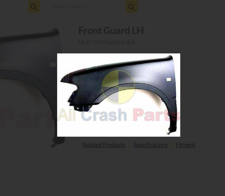 NEW LEFT FRONT GUARD FENDER FOR HOLDEN RODEO TF 2/97-2/03 WITHOUT Aerial Hole