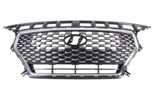 NEW FRONT GRILLE FOR HYUNDAI I30 PD GRILLE BLACK WITH CHROME FRAME 03/2017-ON