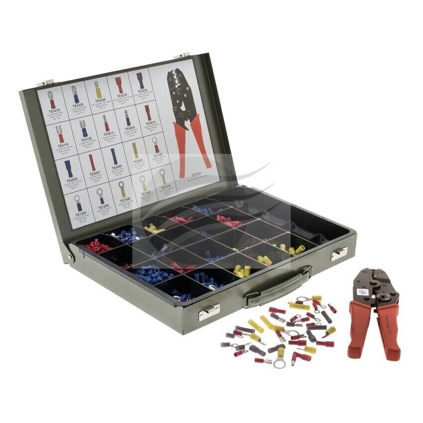 NEW Crimp Terminal Assortment Kit Inc Crimp Tool 1005 Pack