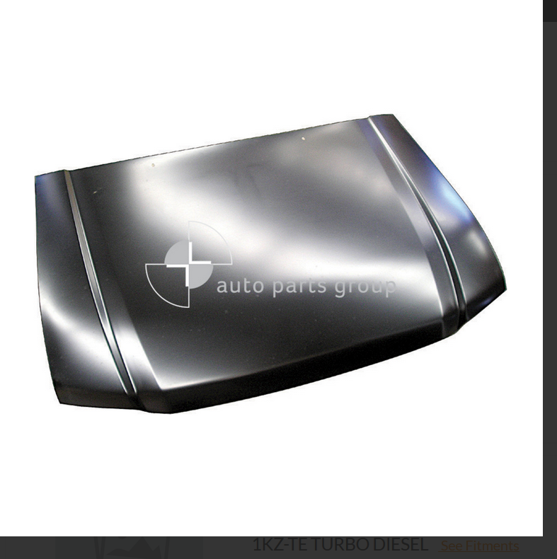 GENUINE BONNET FRONT HOOD FOR TOYOTA PRADO-95 4/1996-9/2002 WITHOUT EMBLEM TYPE