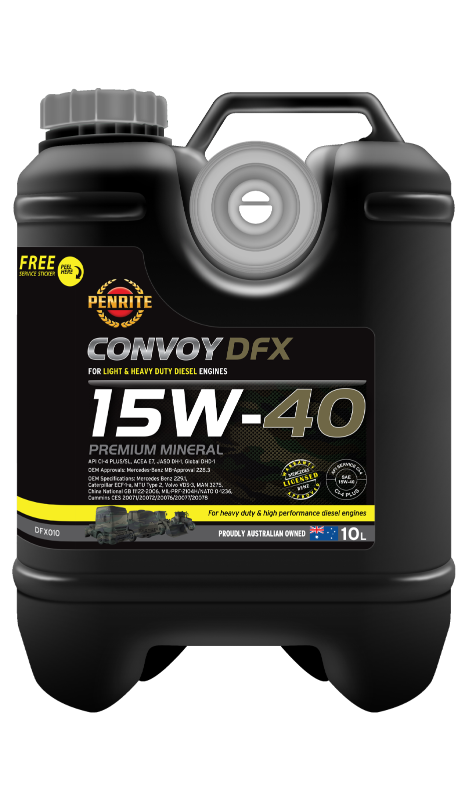 10-Litre- ENGINE OIL PENRITE DFX010 CONVOY SUPER FX 15W-40 Premium Mineral