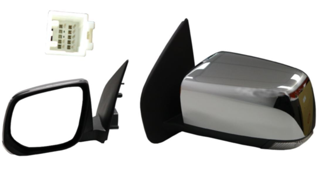 NEW LEFT SIDE DOOR MIRROR FOR ISUZU D-MAX TFS 11/16-06/20 FOLDING+LIGHT CHROME