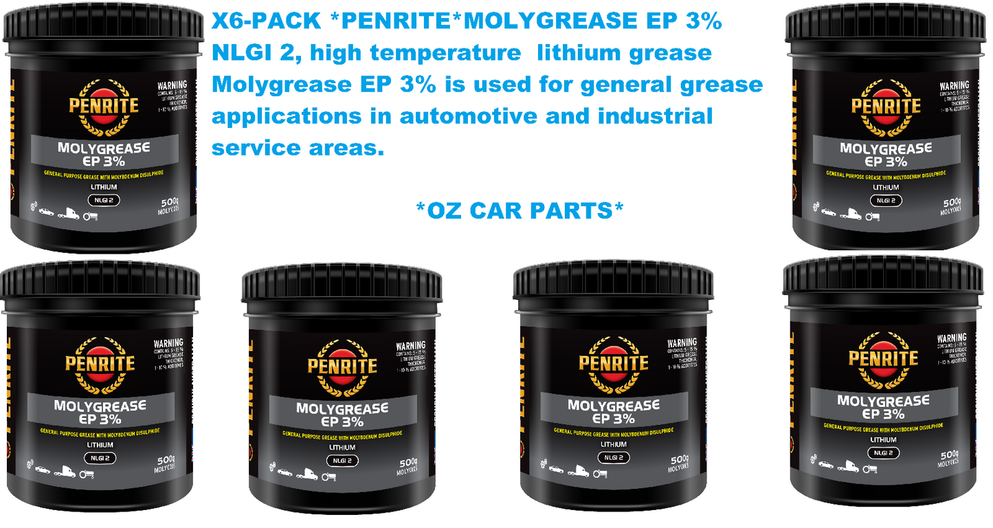 X6-BOTTLE- PENRITE GREASE OIL MOLY0005 MOLYGREASE EP 3%