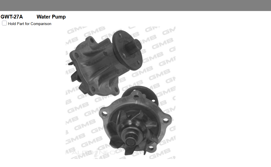GENUINE GMB WATER PUMP+GASKET+SILICONE FOR Toyota Corona 2.0L RT118 (RT118)