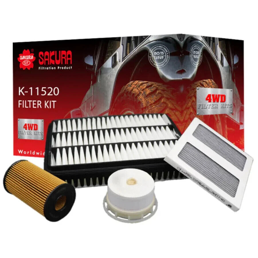 SERVICE FILTER KIT OIL AIR FUEL CABIN FOR TOYOTA LANDCRUISER VDJ DIESEL 4.5L-V8