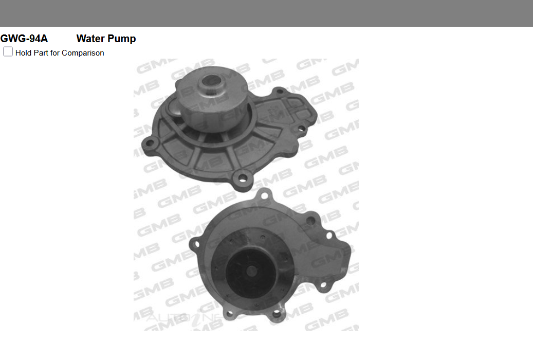 GENUINE GMB WATER PUMP & GASKET & SILICONE FOR Holden Cruze 2.0L JG DTFi