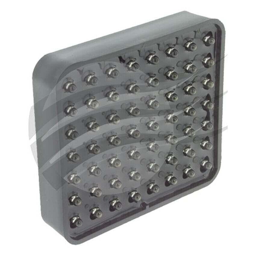 NEW Square Red LED Rain light 12V Fia Approved 100mm X 92mm