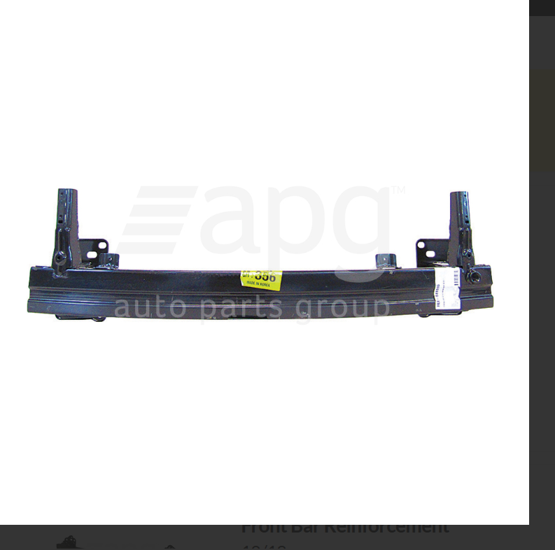 GENUINE FRONT CRASH BAR FOR HYUNDAI ELANTRA SEDAN 10/2013-12/2015