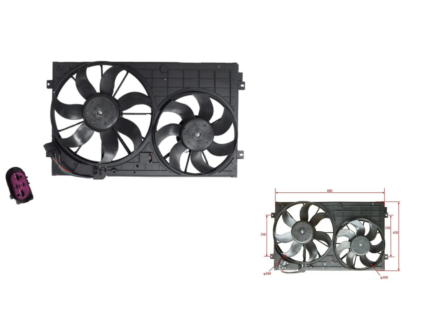 NEW RADIATOR FAN ENGINE FAN FOR AUDI A3 8P 06/2004 - 04/2013
