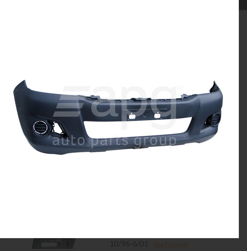 NEW FRONT BUMPER BAR FOR TOYOTA HILUX W/FOG LAMP & W/FLARE TYPE 7/11-4/15