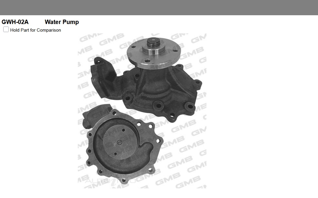 GENUINE GMB WATER PUMP & GASKET & SILICONE FOR HINO TRUCK RB