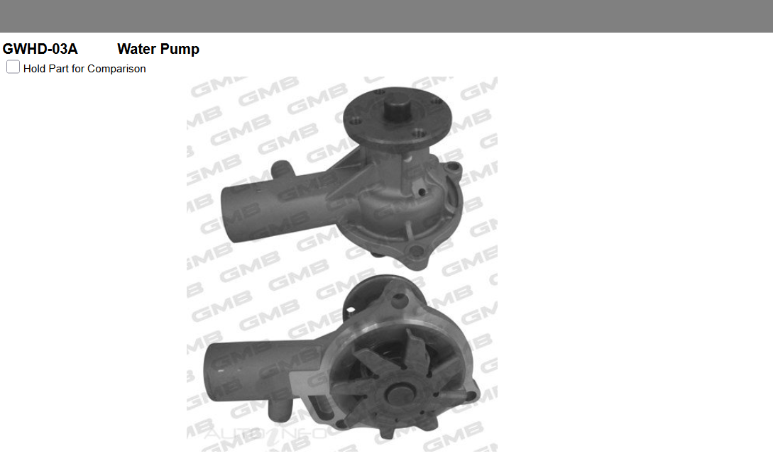 GENUINE GMB WATER PUMP+GASKET+SILICONE FOR HOLDEN BELMONT HG HJ HQ HT HX