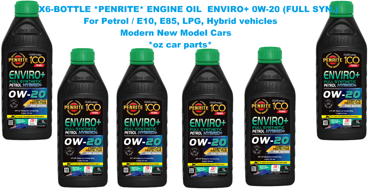 X6-BOTTLE *PENRITE* ENGINE OIL -EPLUS0W20001- ENVIRO+ 0W-20 (FULL SYN.)