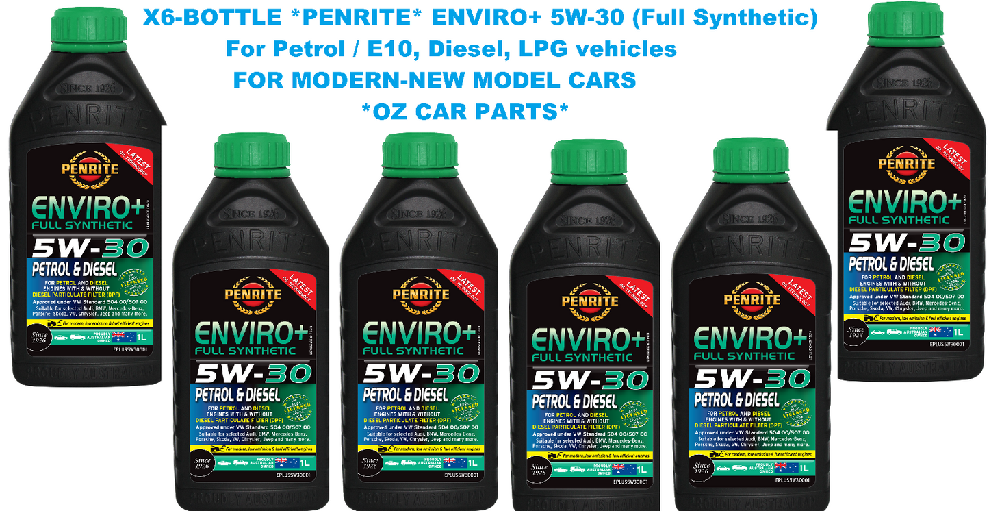 X6- *PENRITE* ENGINE OIL EPLUS5W30001 ENVIRO+ 5W-30 (FULL SYN.) Full Synthetic