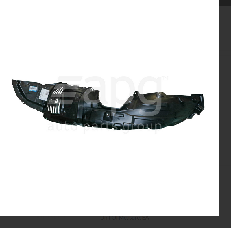 GENUINE LEFT FRONT INNER GUARD LINER FOR MAZDA 3 BK 8/07-8/11 HATCH ONLY MZR-CD