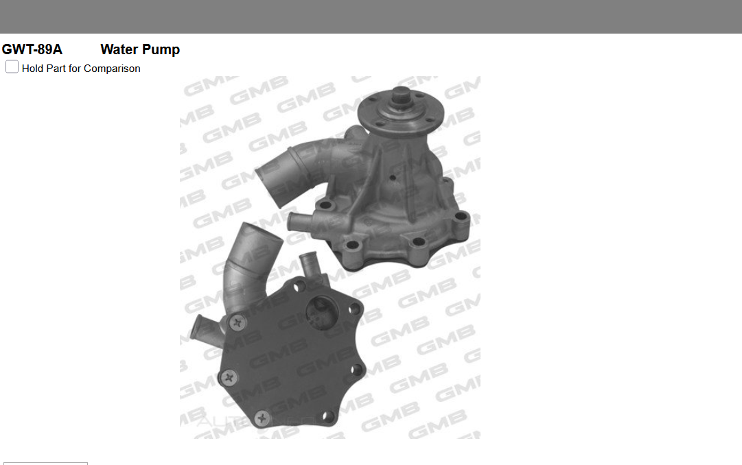 GENUINE GMB WATER PUMP+GASKET+SILICONE FOR Toyota LANDCRUISER FJ60R-FJ61R 4.2L