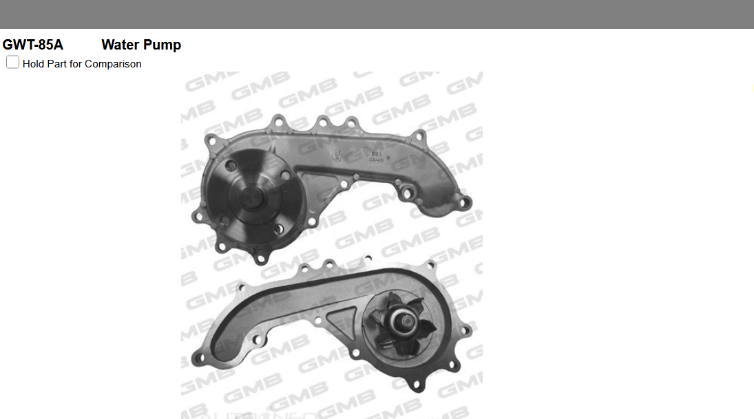 GENUINE GMB WATER PUMP+GASKET+Silicone FOR TOYOTA HIACE 2.0L 2.4L 1989-2004