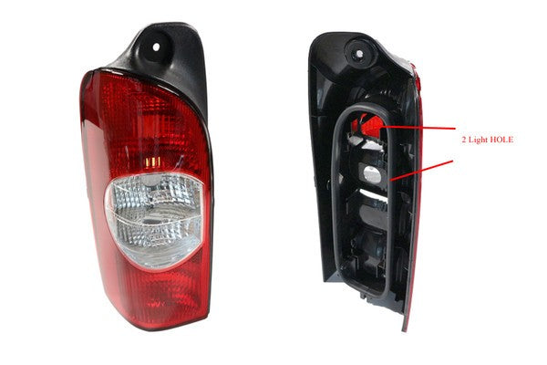 NEW LEFT SIDE TAIL LIGHT FOR RENAULT MASTER X70 08/2004-08/2011 2-GLOBE TYPE