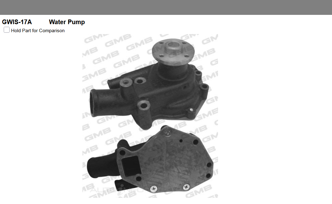 GENUINE GMB WATER PUMP & GASKET & SILICONE FOR ISUZU ELF TRUCK 2.8L 1981-1985