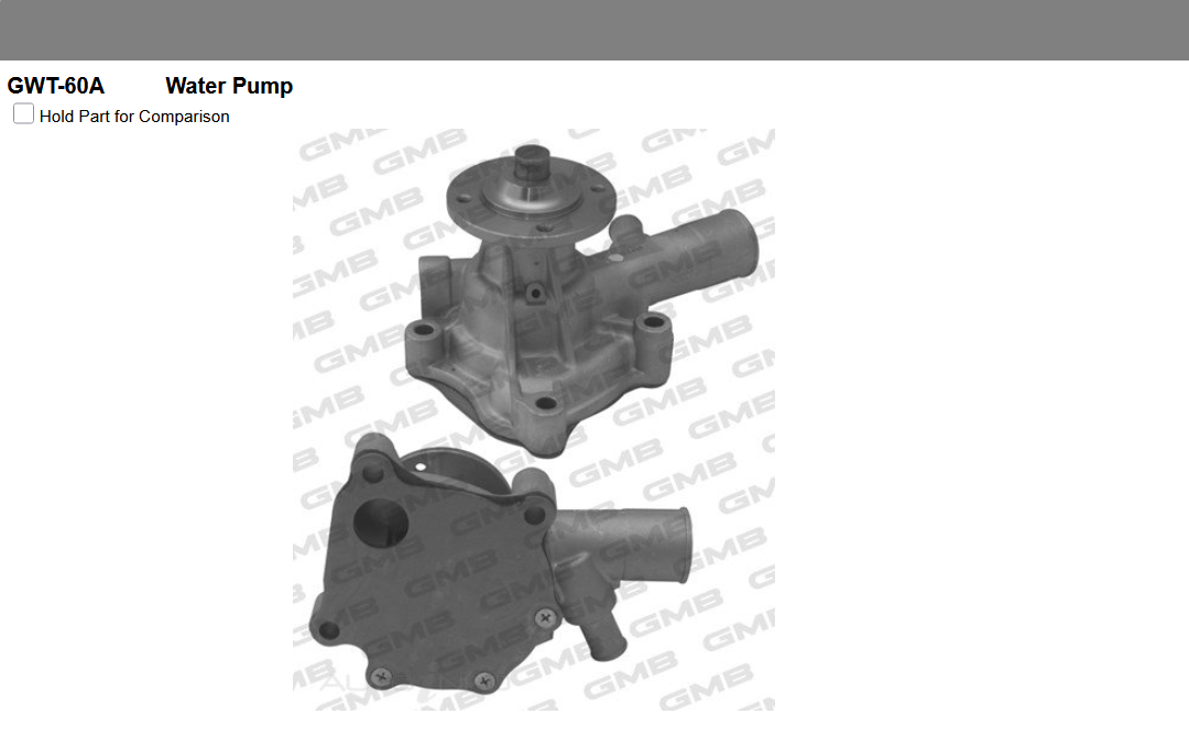 GENUINE GMB WATER PUMP+GASKET+SILICONE FOR Toyota LiteAce 1.3L M20 (KM20)