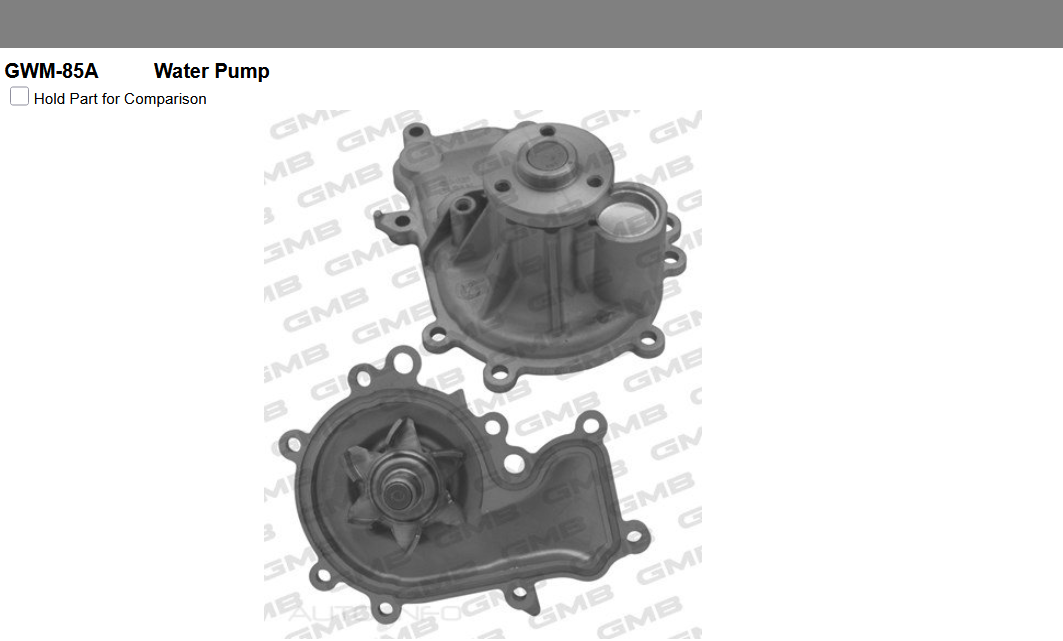 GENUINE GMB WATER PUMP+GASKET+SILICONE FOR Proton S16 1.6L