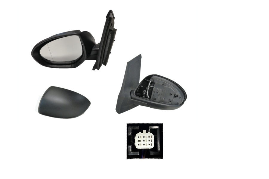 NEW LEFT SIDE DOOR MIRROR FOR MAZDA 2 DE 06/2007 ~ 08/2014 3-PIN BLACK