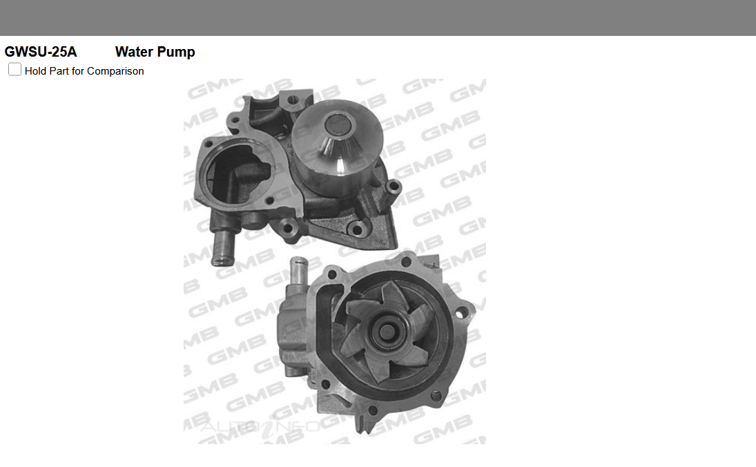 GENUINE GMB WATER PUMP+GASKET+SILICONE FOR Subaru Liberty 2.5L BD 4WD (BD9